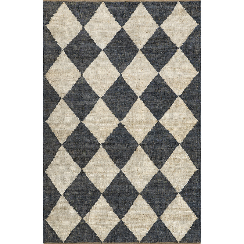 Arvin Olano x Rugs USA Louie Diamond Checkerboard Jute Area Rug